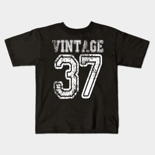 Vintage 37 2037 1937 T-shirt Birthday Gift Age Year Old Boy Girl Cute Funny Man Woman Jersey Style Kids T-Shirt